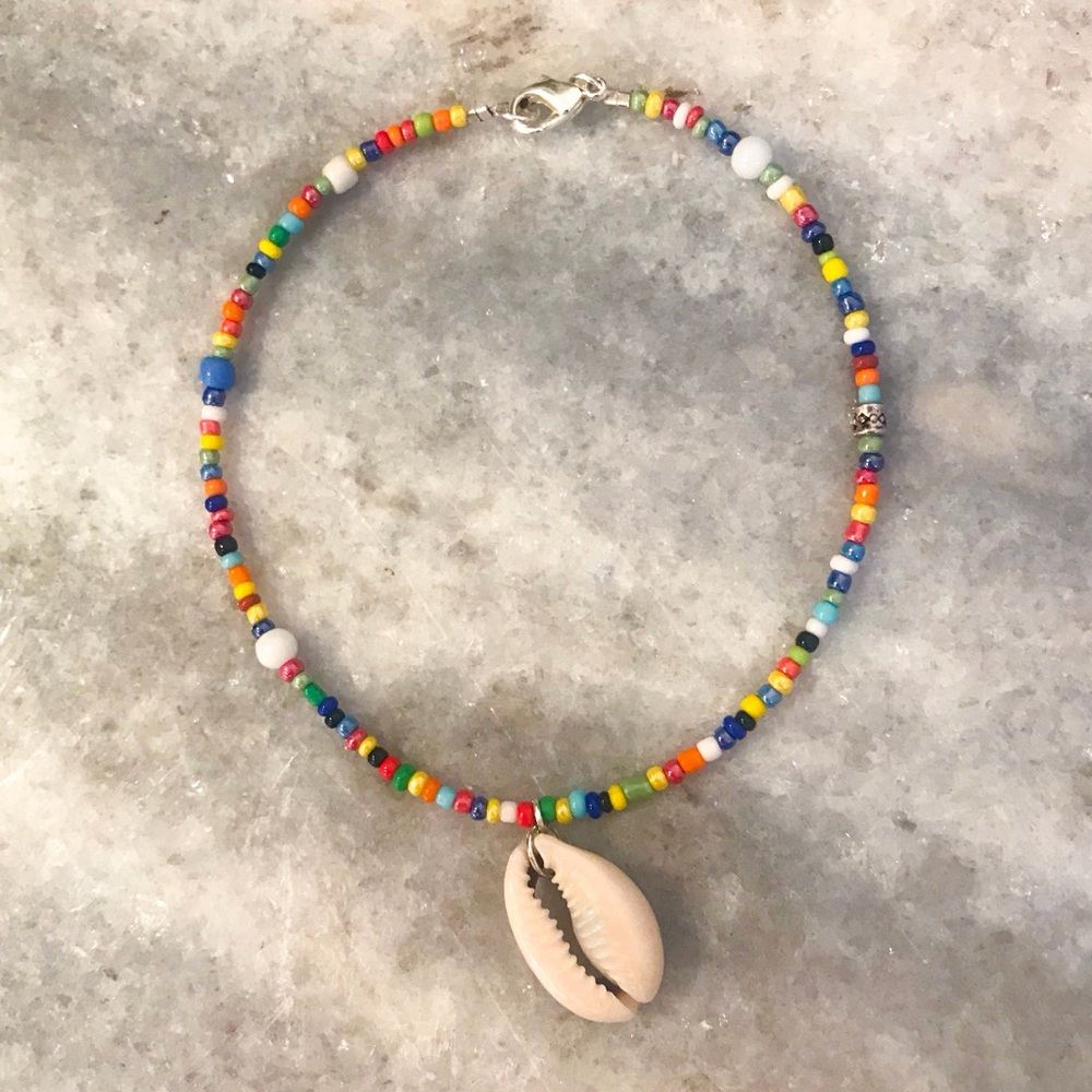Handmade happy and colorful ankle